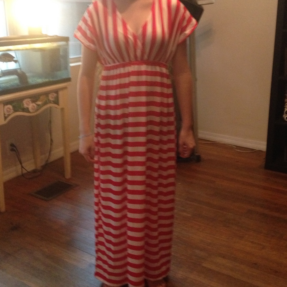 New striped maxi dress -M